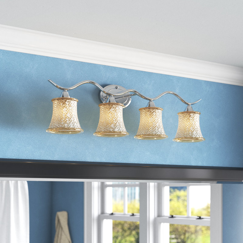 4 - Light Dimmable Vanity Light, Chrome