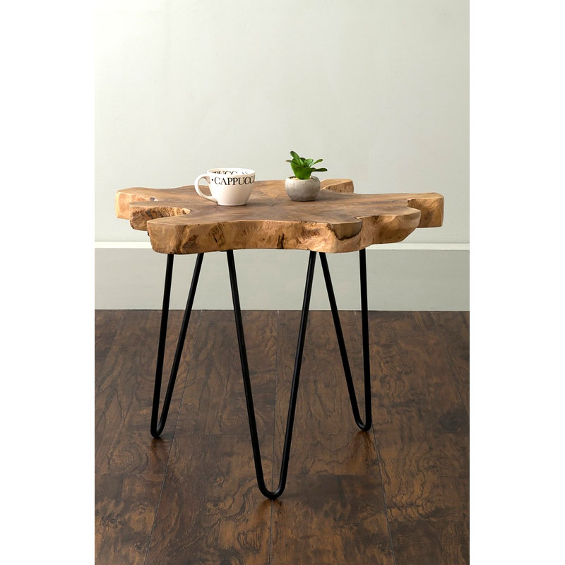 Table de bout en bois de teck massif