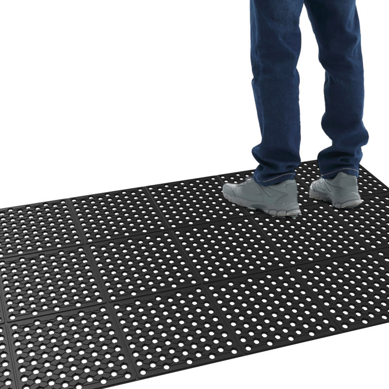 Dots Water Resistant Anti-Fatigue Non-Skid Kitchen Mat, Rectangle W90 x L210 cm