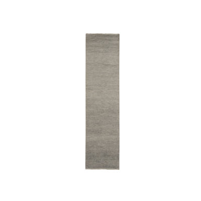 Tapis de couloir gris en laine noué à la main 2 pi 6 po x 9 pi 10 po D4C4491B7C0E47219CAB60839BB581CA