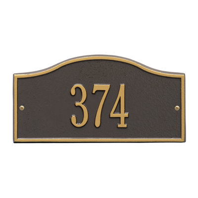 Rolling Hills 1-Line Wall Address Plaque