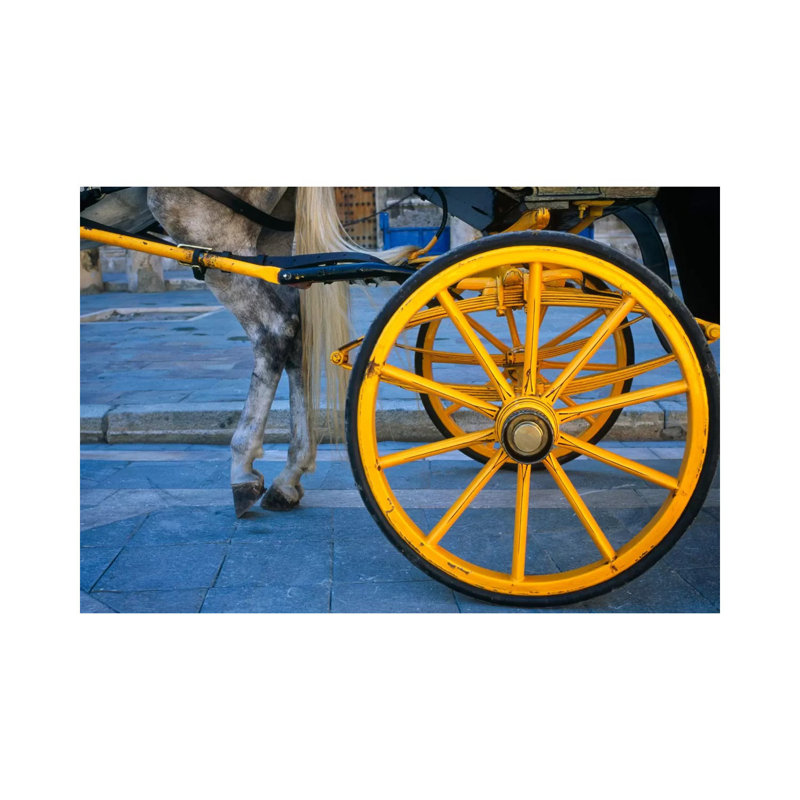 The Yellow Wheel, Seville, Spain 1 Piece Wrapped Canvas Wall Art, 101.6 cm H x 66.04 cm W x 1.91 cm D