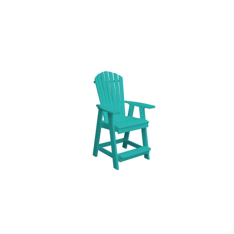 Chaise de comptoir de patio 24 po Lymington, Bleu Aruba