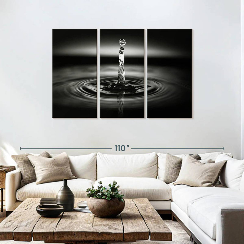 Kerrick Dramatic Water Drop, 48" H x 74" W
