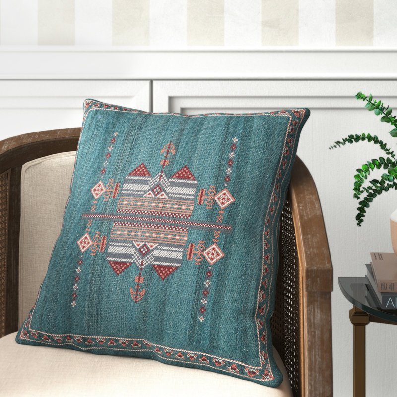 Mikes Embroidered Throw Pillow, Polyester/Polyfill