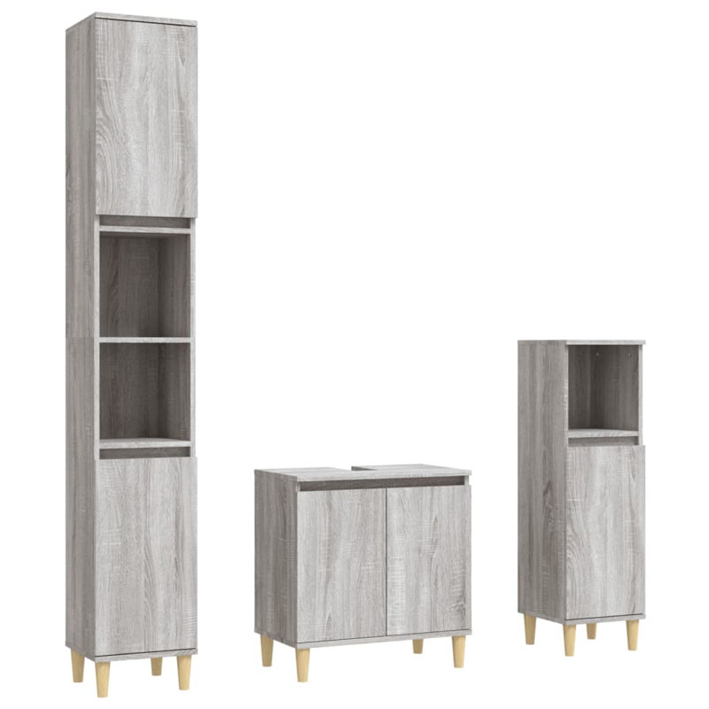 Bardfield Bathroom Furniture Suite, Grey Sonoma