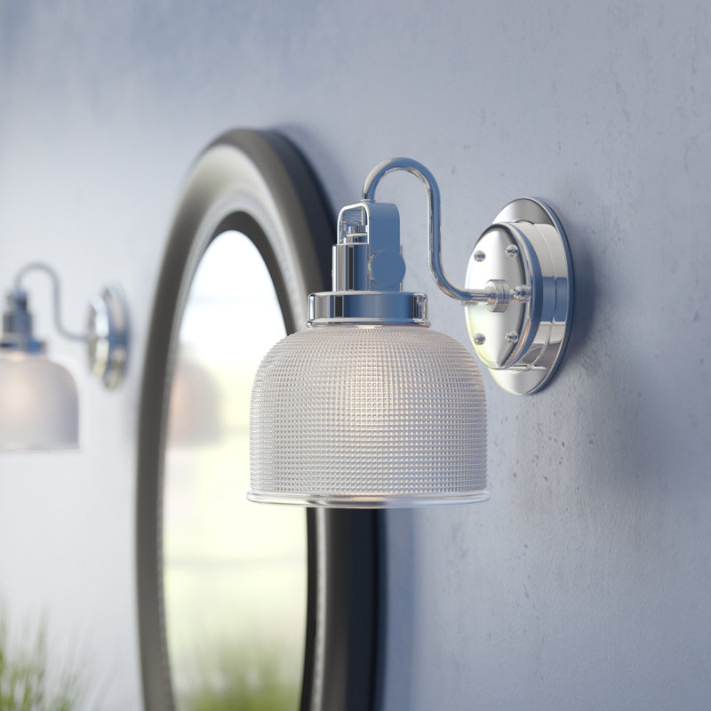 Éclairage pour salle de bain à intensité variable 1 lumière Wortman, Chrome poli