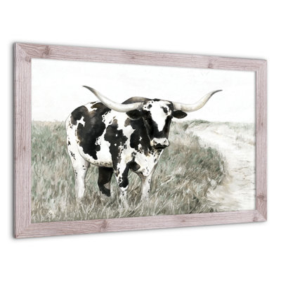 Texas Longhorn, reproduction encadrée