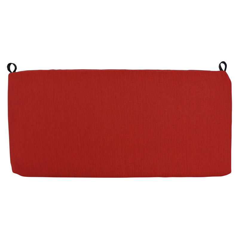 42-Inch Woven Olefin Outdoor Loveseat Cushion, Red