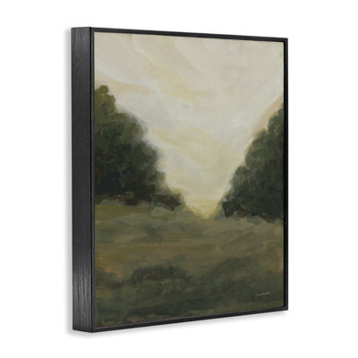 Serene Green Field View Framed Giclee Art by Haley Knighten