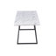 Eatonton 6 Person Dining set - a Rectangular Extendable Dining Table with Metal Legs and a Set of 6 Faux Leather Dining Chairs for Dining Room - Modern Dining Table Set-1919610783-1919610782
