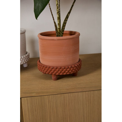 L Round Footed Terracotta "Samara" Planter Pot