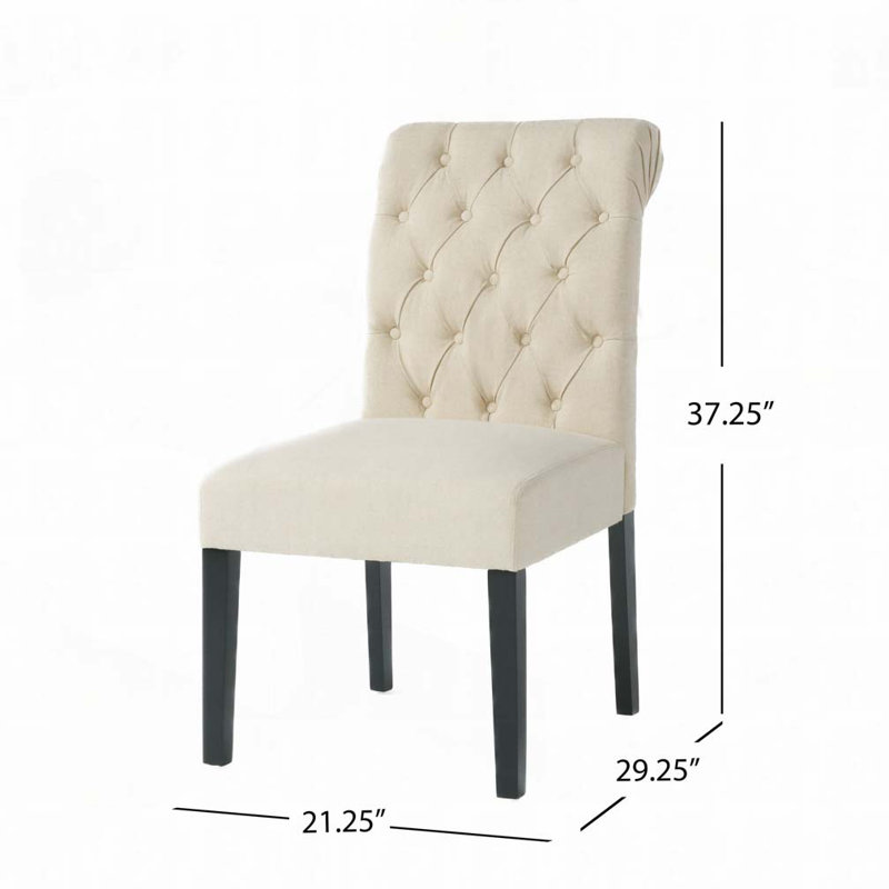 Chaise rembourrée touffetée