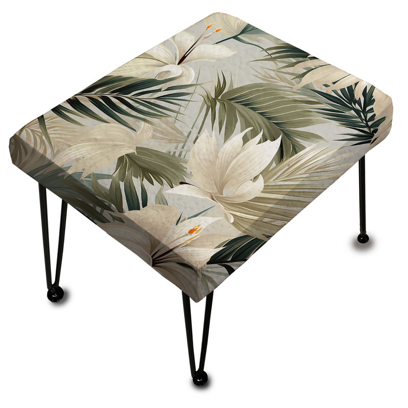 Motif tropical Coastal Abstraction - repose-pieds rectangulaire Tropical