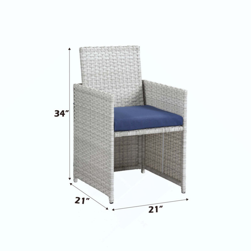 Ensemble bistro 9 pièces en tissu et osier avec coussins confortables et table en verre trempé, parfait pour les réceptions en plein air et la détente.