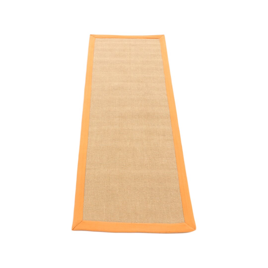 Handgefertigter Teppich Sisal in Orange