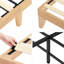 Structure de lit double en rotin naturel avec tête de lit à DEL et pieds en bois, aucun sommier nécessaire-558896606