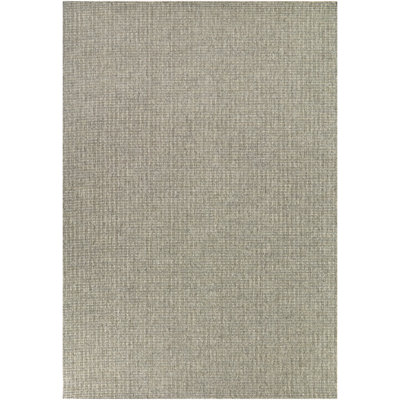 Yepez Light Blue Simple Stripe Indoor/Outdoor Area Rug
