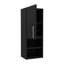 Armoire à pharmacie à porte simple H 31 po, deux tablettes extérieures, deux tablettes intérieures, noir