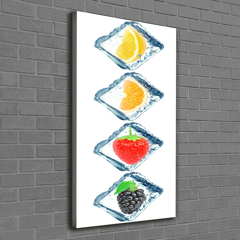Fruit And Ice - Wrapped Canvas Print
