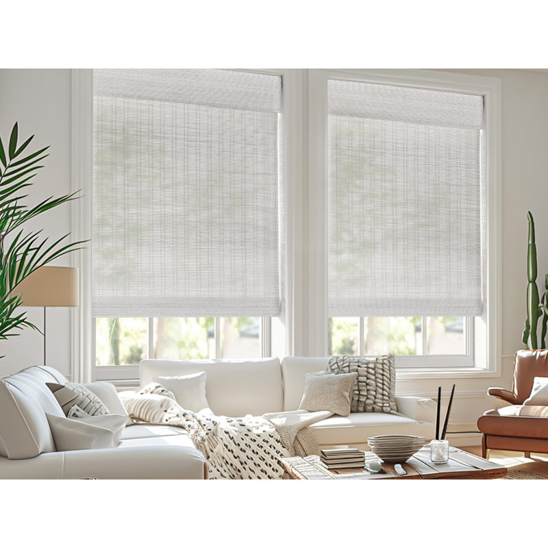 Store romain filtrant la lumière, Ceylan blanc rétro, L 27 po x L 60 po
