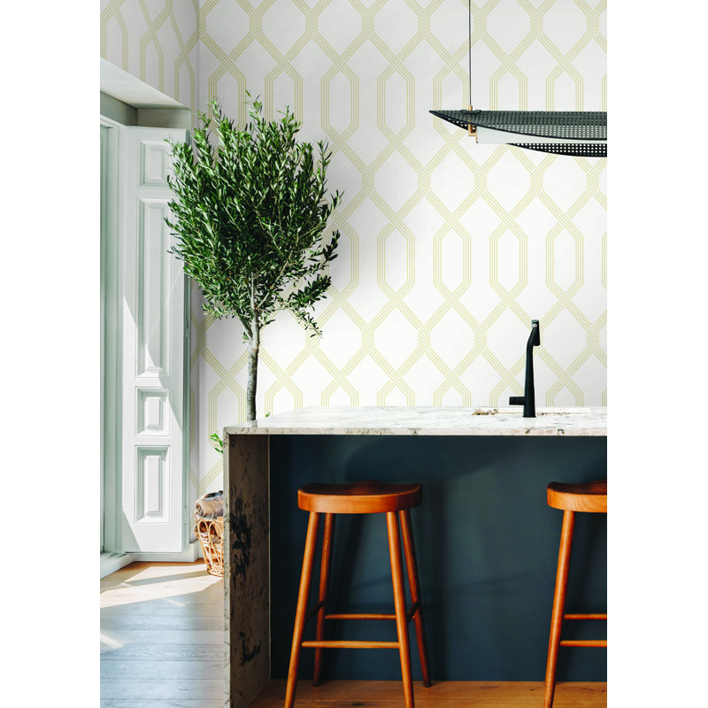 Palisade Geometric Wallpaper Double Roll, Yellow