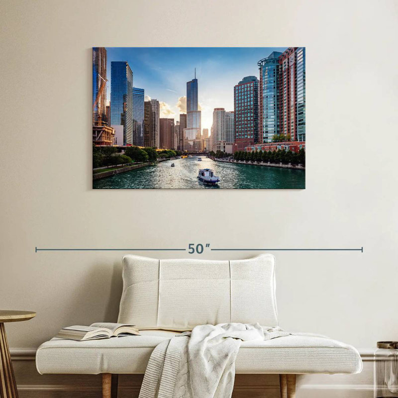 Sirci Chicago Riverscape, H 26 po x l 39 po