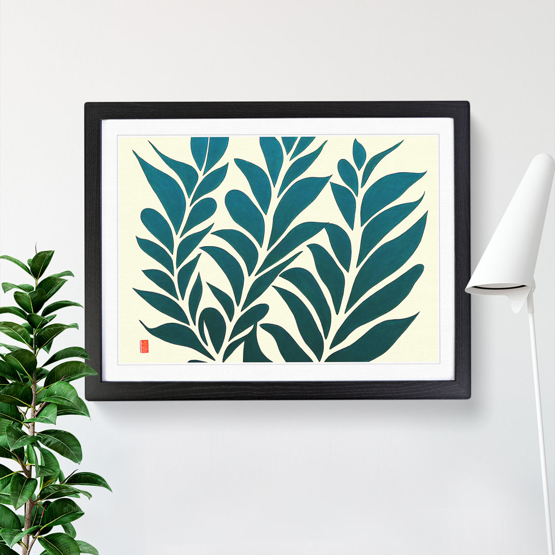Fern Leaf Silhouette - Single Picture Frame Print