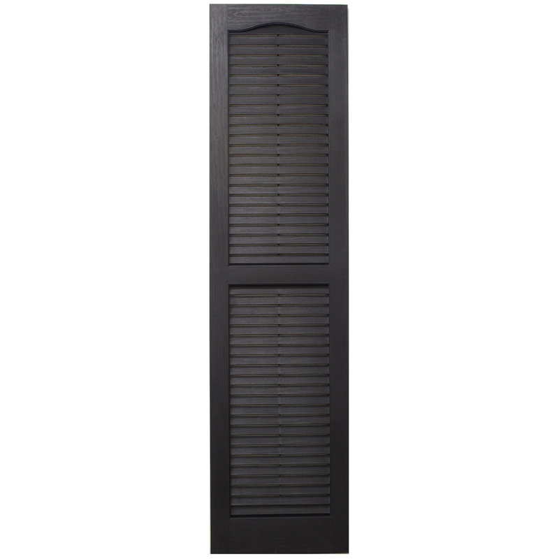 Volet cathédrale à persiennes standard, Noir, 39 po, 14.5"