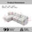 105" Modular Sectional Couch,Upholstered Soft Chenille Fabric Sofa,3 Seater With Ottoman L Shape Sofa-192310020