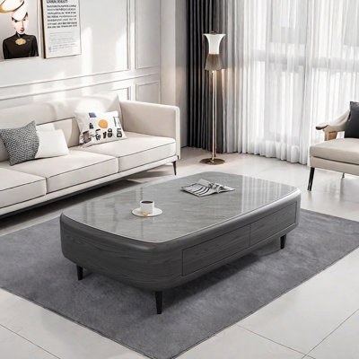 New living room rock plate coffee table