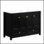 Meuble-lavabo noir 48 po avec lavabo en céramique, rangement abondant et portes à fermeture en douceur pour une élégance moderne-964389297
