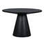 Ensemble de salle à manger moderne en bois d'hévéa avec table ronde Kux-119188778