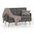 Morgandy Faux Leather 52'' Reception Loveseat-1272552027