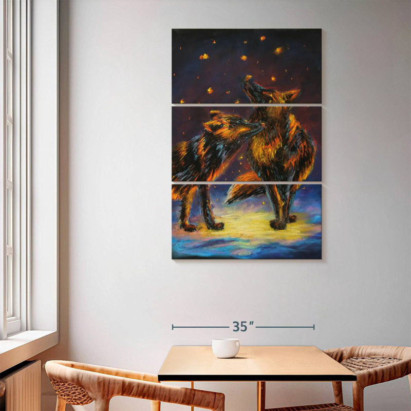 Brampt Flickers And Foxes, 65" H x 42" W