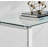 Eugenia Modern Sleek Sled Design Chrome Metal and Glass Console Table