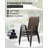 Stackable Outdoor Patio Chairs, High-Back Metal Garden Furniture Set with Breathable PVC-coated polyester Fabric, Space-Saving Design-664568847