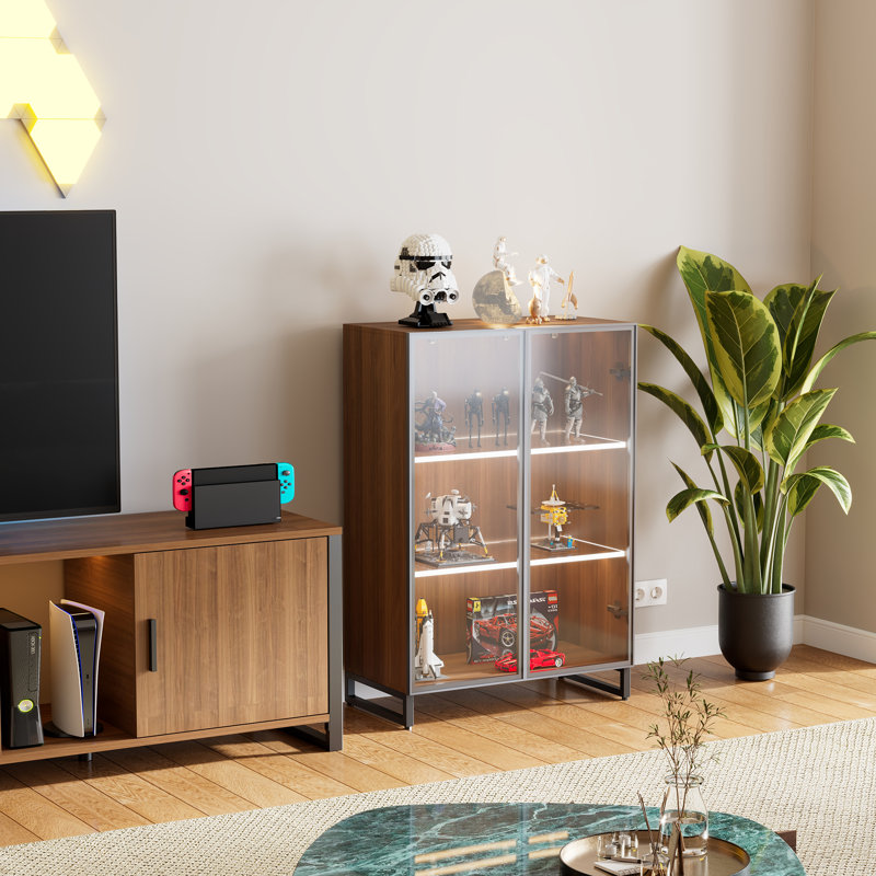 Sayles Display Cabinet with Adjustable Shelves & Interior Light