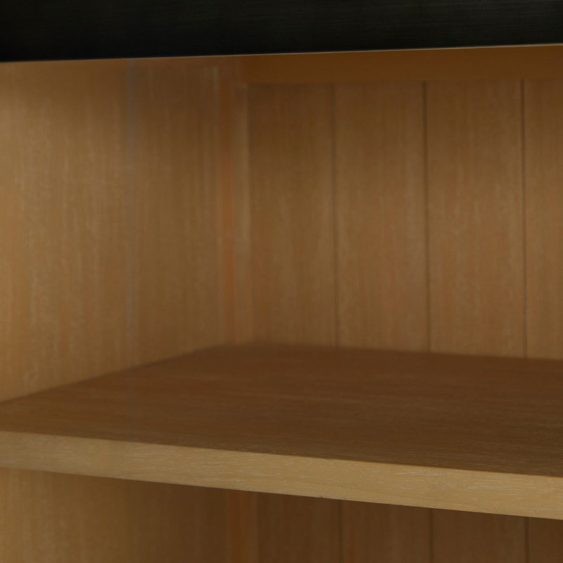Bibliothèque en bois Annetta, 80 po, noir