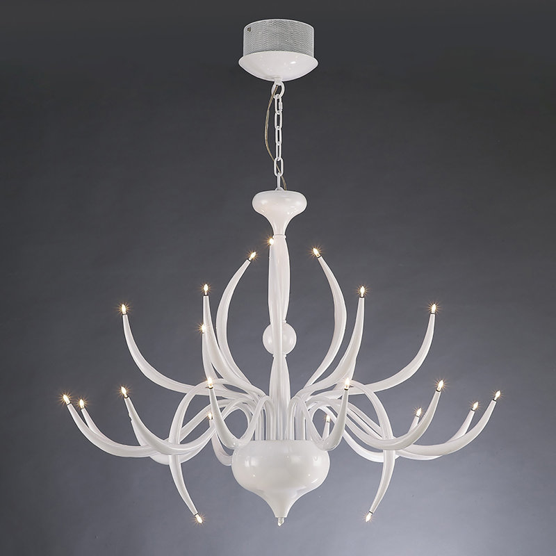 Tunnel 24 - Light Unique/Statement Chandelier, Gloss White