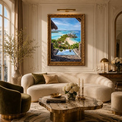 «Tropical Island Resort» avec toile lagon turquoise