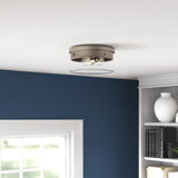 Plafonnier encastré circulaire simple 13 po 2 lumières Hubert