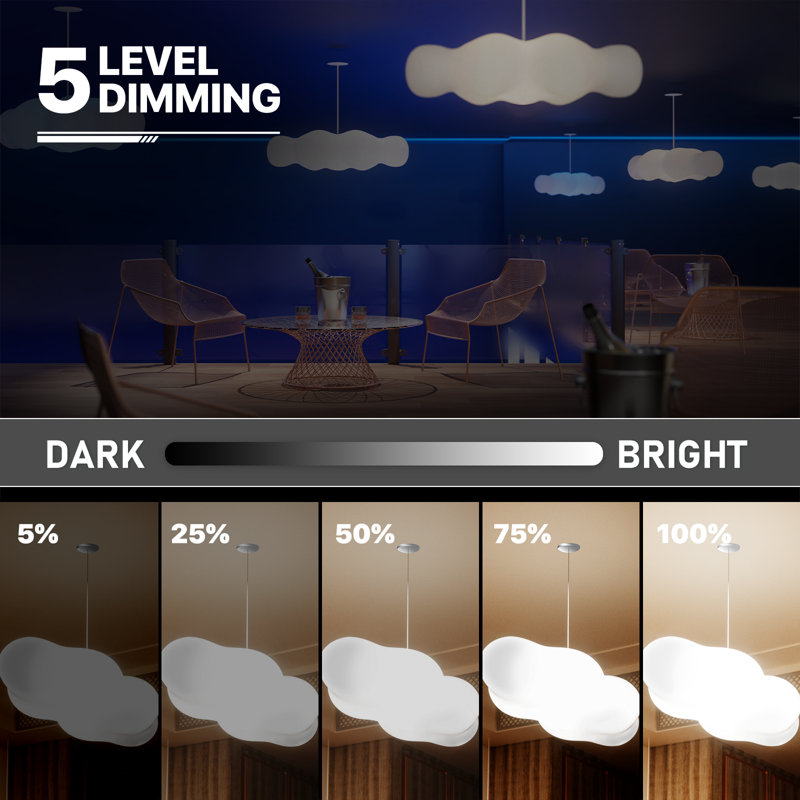 Harleen Creative Cloud Pendant Light, LED Dream Cloud Lamp Children's Room Hanging Lighting Fixture