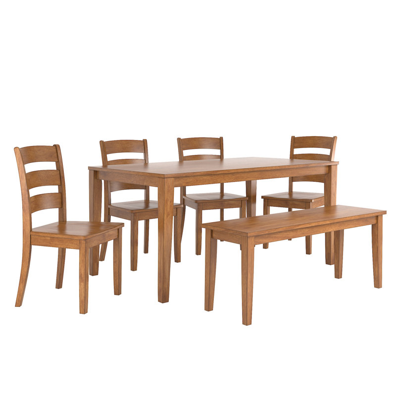 Ensemble repas 6 personnes Alexa-Mae, Chêne