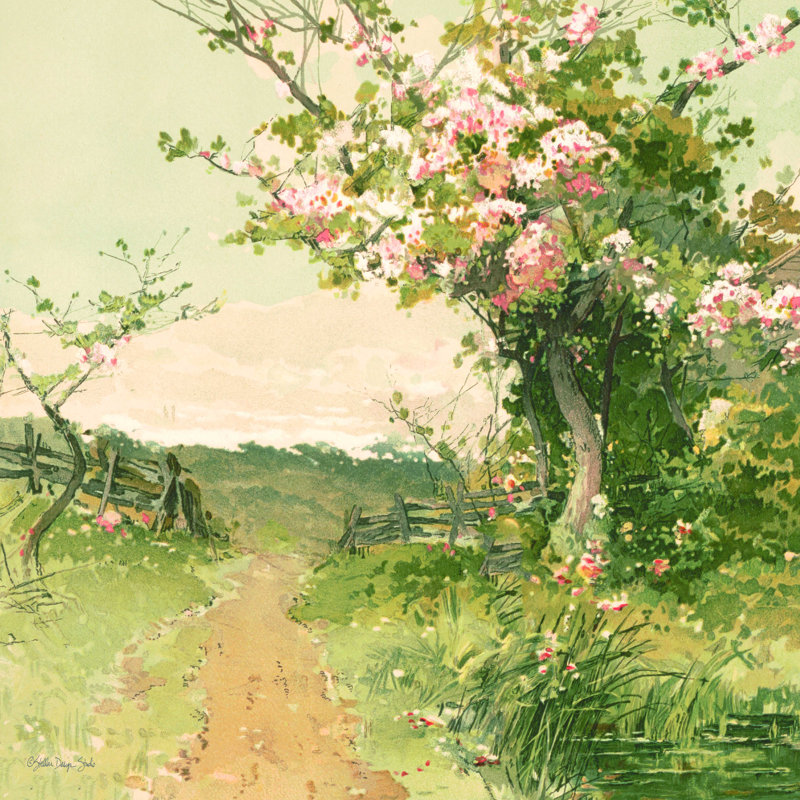 Country Pond 5 - Impression sur toile tendue, H 30 po x l 30 po