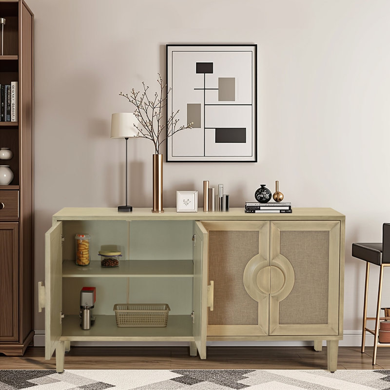 Armoire 59,84 "à 4 portes rétro