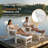 HDPE Folding Adirondack Chairs with Retractable Ottoman, 5-Position Adjustable Backrest (Set of 2)-858991860