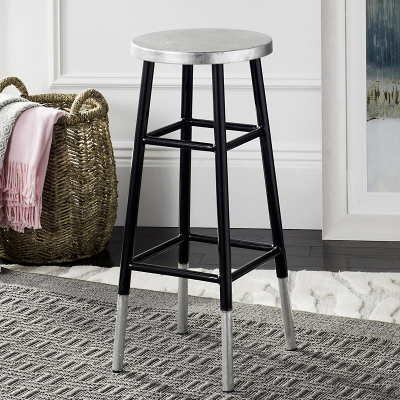 Simonds Counter Stool with Metal Frame, Black
