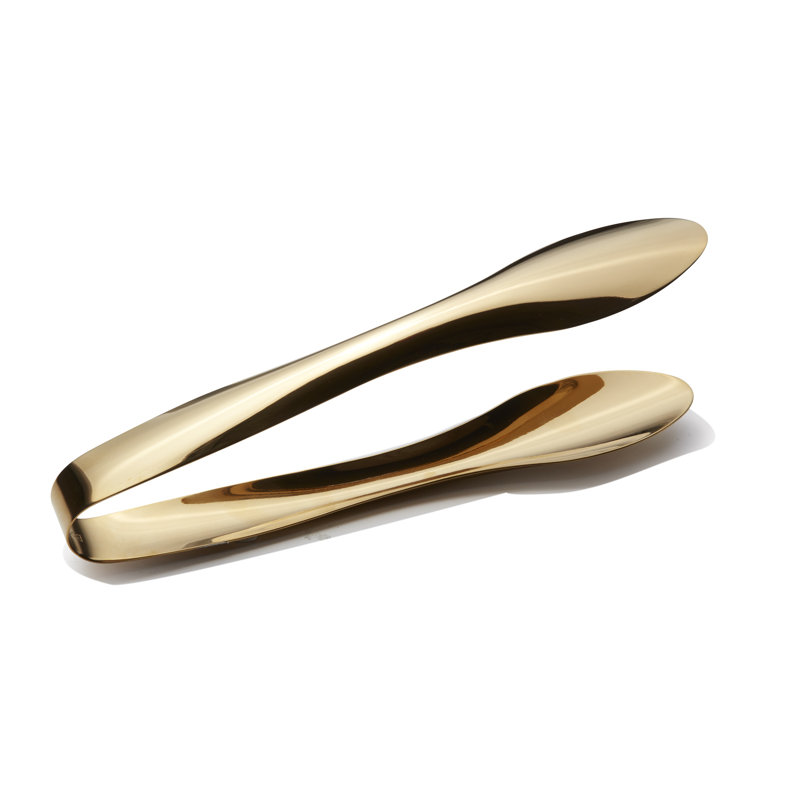 Stainless Steel Salad / Serving Tongs, Gold