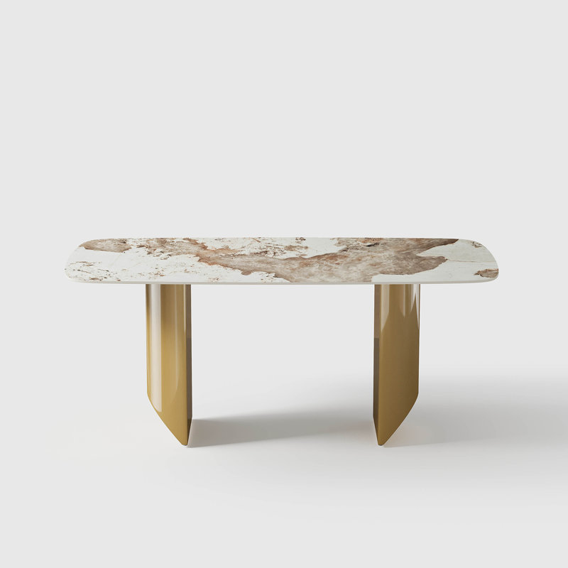 Table de salle à manger Wakenda, Doré, L 35,4 po x L 70,9 po